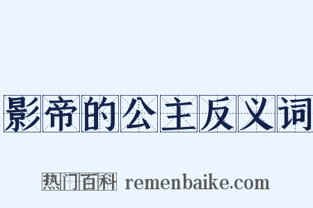 影帝的公主反义词是什么意思的图片